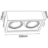  brosline 3275 - ugradno stropno svetlo cage 2xGU10/18W/230V belo | Eponuda.com