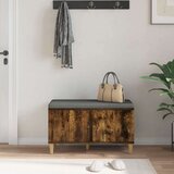  Haldna klop z blazino z vrati Dimljeni oreh 80 x 38 x 46 cm, (5000155727) | Shoptok.si