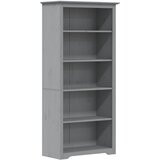 Maison Chic Knjižna omara - Knjižni regal BODO siva 82x40x173 cm trdna borovina 5 polic, (21725857) | Shoptok.si