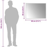  LED kupaonsko ogledalo s ogledalom *Transparent*an 80 x 60 cm | shoptok.hr