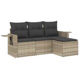  4-dijelni set vrtnih sofa s jastucima svijetlosivi poliratan | shoptok.hr