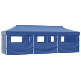  Sklopivi šator za zabave s 8 bočnih zidova 870x291x315 cm plavi | shoptok.hr