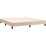  Box spring postelja z vzmetnico kapučino 180x200cm umetno usnje, (20896285) | Shoptok.si