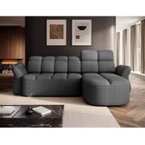 ELTAP Temno siva žametna raztegljiva/s prostorom za shranjevanje kotna sedežna garnitura (desni kot/z ležalnikom) Beneth – | Shoptok.si