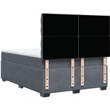  Krevet s oprugama i madracem tamnosivi 140x190 cm baršunasti | shoptok.hr