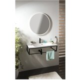 Sapho Crno željezno zidno postolje ispod umivaonika 60x20 cm Ska – | shoptok.hr