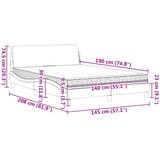  Krevet s madracem Dover crno-bijeli 140 x 190 cm od umjetne kože | shoptok.hr