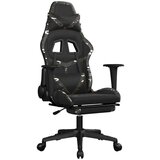  Masažni gaming stol z oporo za noge črn in kamuflažen um. usnje, (21152250) | Shoptok.si