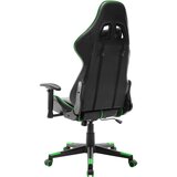 vidaXL Gaming stol črno in zeleno umetno usnje | Shoptok.si