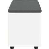  Haldna klop z blazino s shranjevanjem Bela 100 x 38 x 46 cm, (5000155723) | Shoptok.si