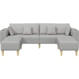 SOFA 3 pcs Oblačnosiva 250 x 188 x 76 cm tkanina | shoptok.hr
