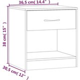 vidaXL Nočna omarica 2 kosa s predalom rjav hrast | Shoptok.si