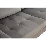 P & B 3-sedežna Zofa Janina Sivi Velvet 211x88 Cm | Shoptok.si