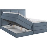 MID.YOU POSTELJA BOXSPRING 200 cm x 220 cm , les, tekstil, leseni material temno modra | Shoptok.si
