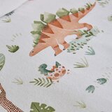 Catherine Lansfield Krem flanelska dječja plahta s gumom za krevet za jednu osobu 90x190 cm Brushed Sleepy Saurus Dino &amp;ndash; Slike