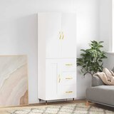  Visoka komoda bijela 69,5x34x180 cm konstruirano drvo | shoptok.hr