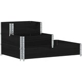 Furnova Visoka greda 3-nadstropna črna 120x80 cm trdna borovina, (21920072) | Shoptok.si