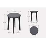  Tabure KUBE prečnik 36 cm crna/siva | Eponuda.com