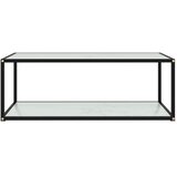  Stolić za kavu bijeli 100 x 50 x 35 cm od kaljenog stakla | Eponuda.com