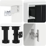  Kuhinjska jedinica LUCCA 8 pcs Crna Konstruirano drvo | Eponuda.com