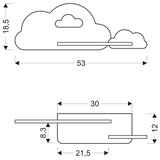  LED Dečije zidno svetlo sa policom CLOUD LED/5W/230V plavo | Eponuda.com