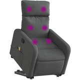  Masažni naslonjač na podizanje od tkanine tamnosivi | shoptok.hr