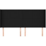  Uzglavlje s ušima crno 163x16x118/128 cm od tkanine | Eponuda.com