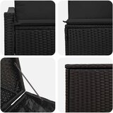  Set sofe 7 pcs Crna Poli Rattan i čelik | shoptok.hr