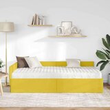  Kotni okvir postelje z matrico Drugo 2 pcs Rumena Žamet, (5000123342) | Shoptok.si
