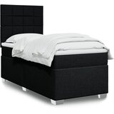 vidaXL Box spring postelja z vzmetnico črn 90x190 cm blago | Shoptok.si