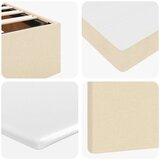 vidaXL Otomanski okvir kreveta s madraca krem 120x190 cm od tkanine | shoptok.hr