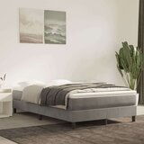 vidaXL Madrac s oprugama svjetlosivi 120x220x20 cm baršunasti | shoptok.hr