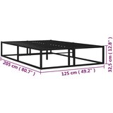  Okvir za krevet crni metalni 120 x 200 cm | shoptok.hr