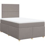 vidaXL Box spring postelja z vzmetnico taupe 120x200 cm blago, (21307068) | Shoptok.si