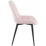  BERA stolica - svijetlo ružičasti baršun / crne noge x 1 | shoptok.hr