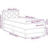 Box Postelja z vzmetnico z vzmetnico Temno rjava 100 x 200 cm blago, (5000126793) | Shoptok.si