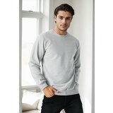 Dewberry 64602 Basic Crew Neck Mens Sweatshirt-GREY | Shoptok.si