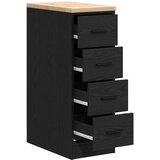 vidaXL Garažni ormar za odlaganje crni 30x51x85 cm masivne borovine | shoptok.hr