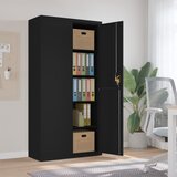 vidaXL Ormarić za spise crni 90 x 40 x 180 cm čelični Cijene