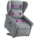  Električni masažni naslonjač na podizanje tkanina svjetlosivi | shoptok.hr