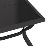  Vrtni stol sivo-crni 180 x 80 x 70 cm od čelika i stakla | Eponuda.com