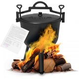 Multi Garden emajlirani kotlić od lijevanog željeza 10 L s postoljem, lovački lonac za logorsku vatru i roštilj | shoptok.hr