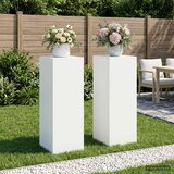  Stalak za biljke 2 pcs Bijela 30 x 30 x 80 cm Čelik Cijene