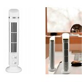  Stolpni namizni ventilator USB 38cm LED bel | Shoptok.si