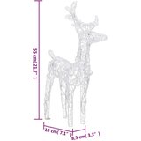  Božićni sobovi i sanjke 160 LED žarulja 130 cm akrilni | shoptok.hr