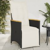  The Living Store Vrtni naslanjač z blazinami črn poli ratan - Vrtni Naslanjač, (21479048) | Shoptok.si