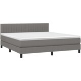  Krevet box spring s madracem LED tamnosivi 160x200 cm tkanina | shoptok.hr