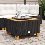  Vrtni stol crni 55 x 55 x 36 cm od poliratana i bagremovog drva | Eponuda.com