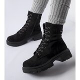 Gemre Black lightly insulated eco-suede ankle boots Cunha | shoptok.hr