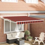 vidaXL Ročna retraktibilna tenda oranžna in rjava 350x250 cm Cene